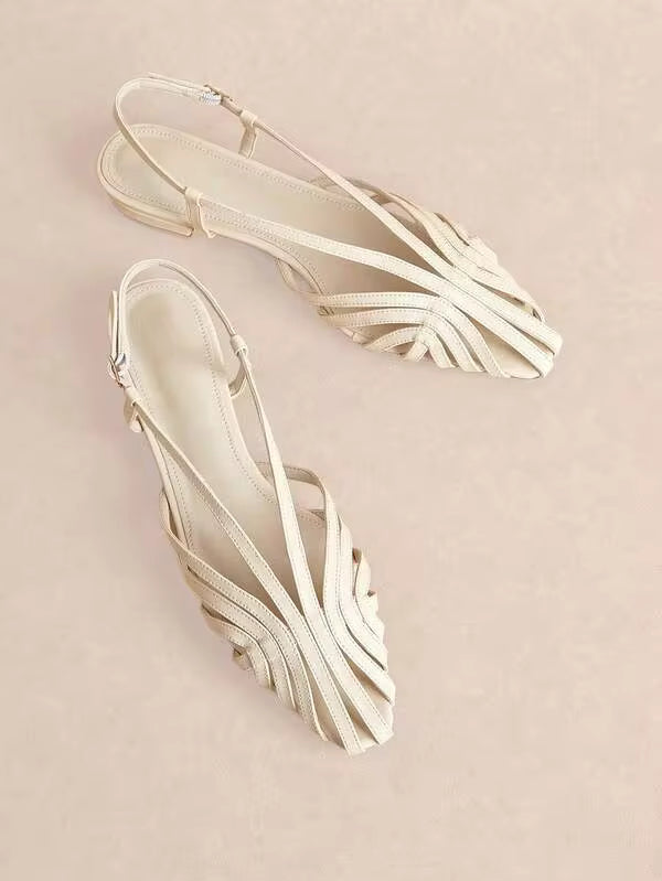Rosivie Women's Casual Buckle Design Flat Sandals For Daily Wear Summer Shoes